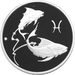 Реверс монеты Рыбы