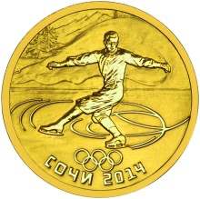 Реверс монеты Фигурное катание на коньках